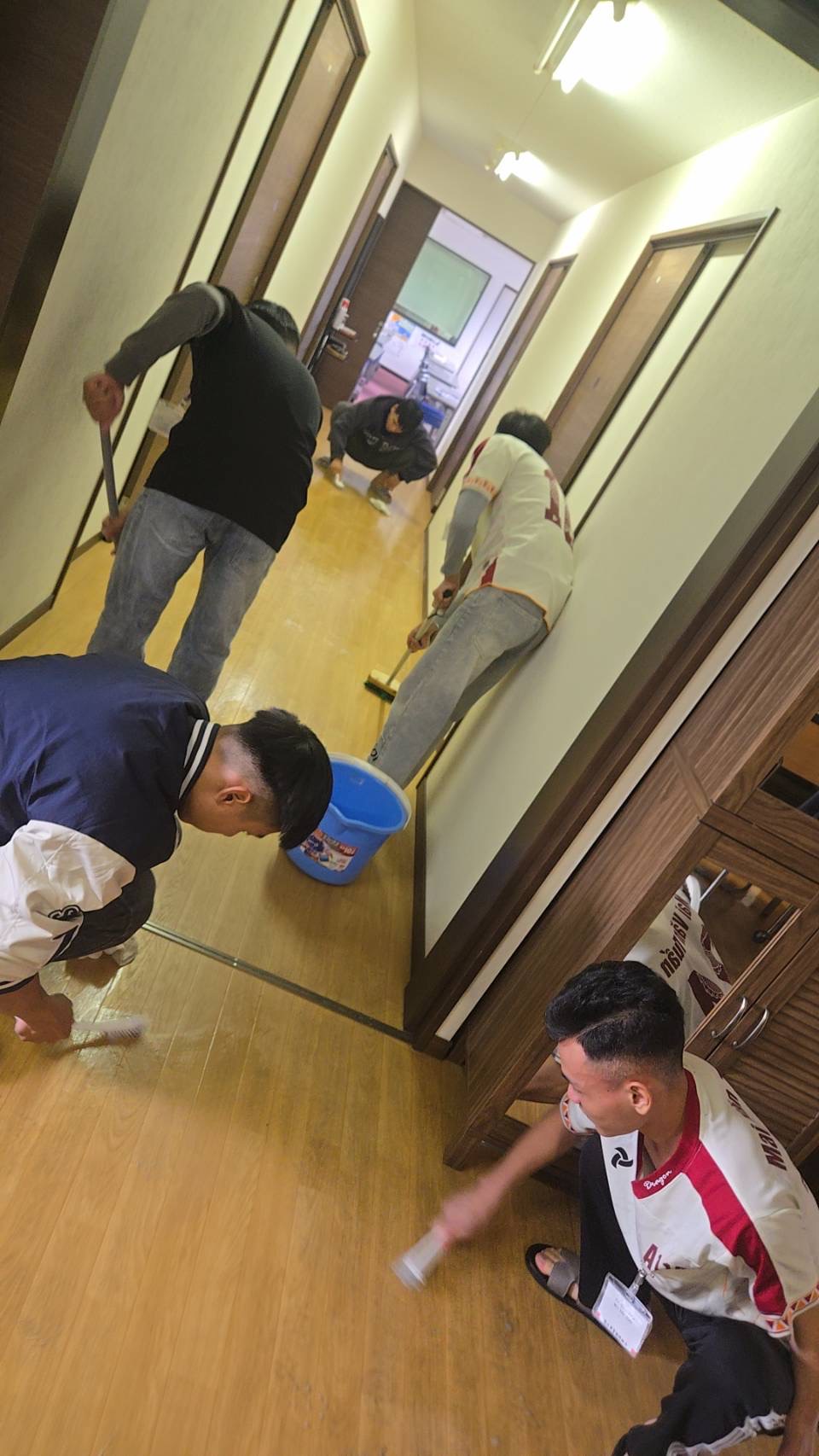 寮の掃除